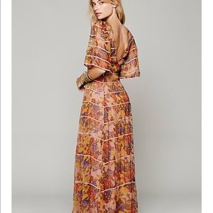 Free people piped flutter sleeve dress